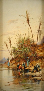 Hermann David Salomon Corrodi œuvres - wasserholerinnen bei Gizeh Hermann David Salomon Corrodi paysage orientaliste